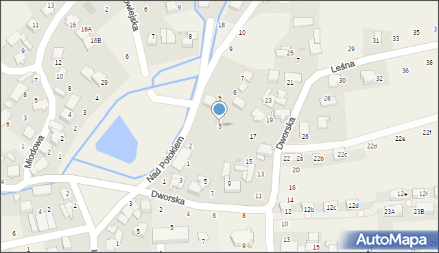 Modlniczka, Nad Potokiem, 3, mapa Modlniczka