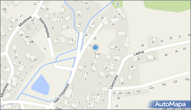 Modlniczka, Nad Potokiem, 8, mapa Modlniczka