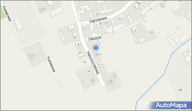 Mokobody, Nauczycielska, 5, mapa Mokobody