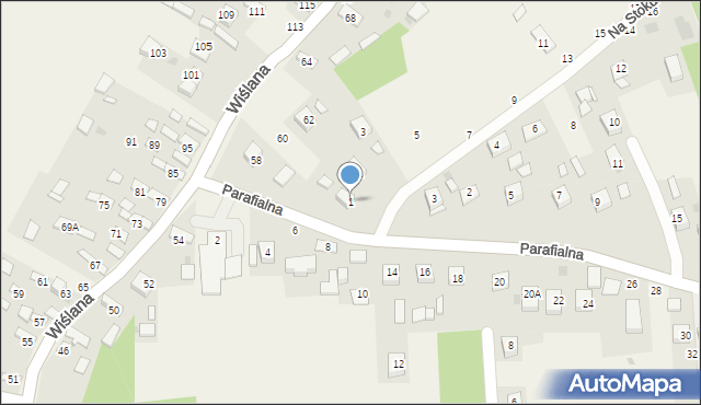Mokrzyska, Na Stoku, 1, mapa Mokrzyska