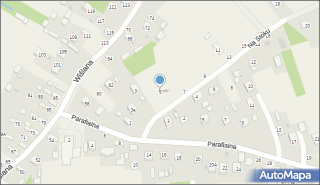 Mokrzyska, Na Stoku, 5, mapa Mokrzyska