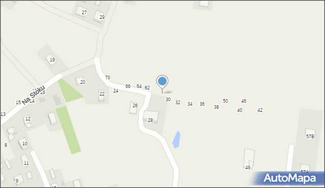 Mokrzyska, Na Stoku, 60, mapa Mokrzyska