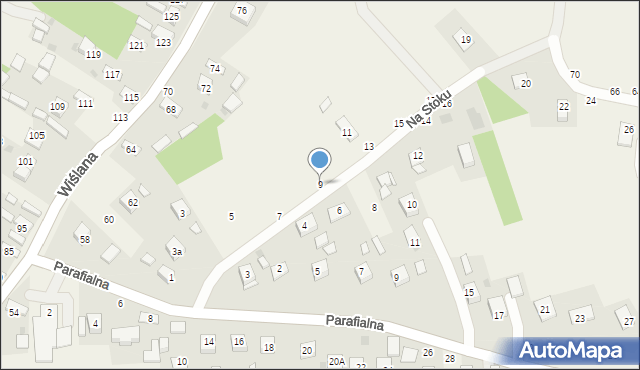 Mokrzyska, Na Stoku, 9, mapa Mokrzyska