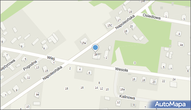 Mostówka, Napoleońska, 16, mapa Mostówka