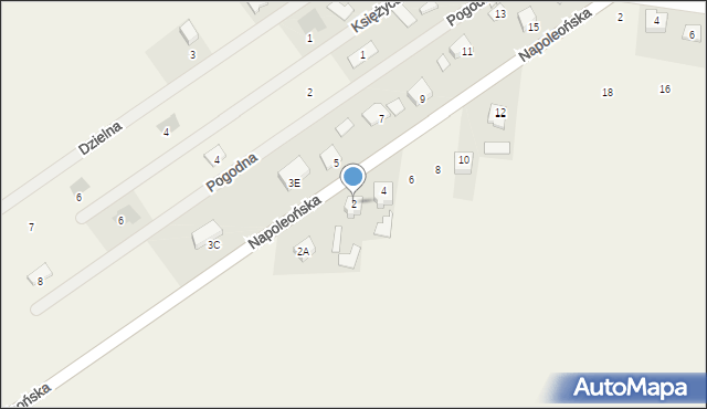 Mostówka, Napoleońska, 2, mapa Mostówka