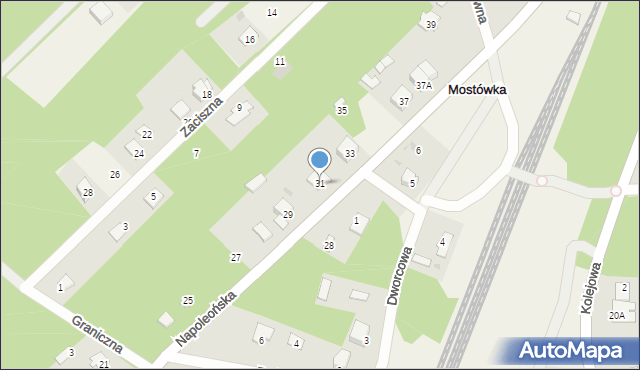 Mostówka, Napoleońska, 31, mapa Mostówka