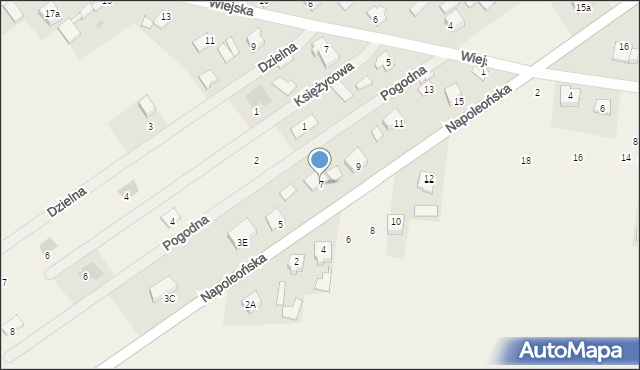 Mostówka, Napoleońska, 7, mapa Mostówka