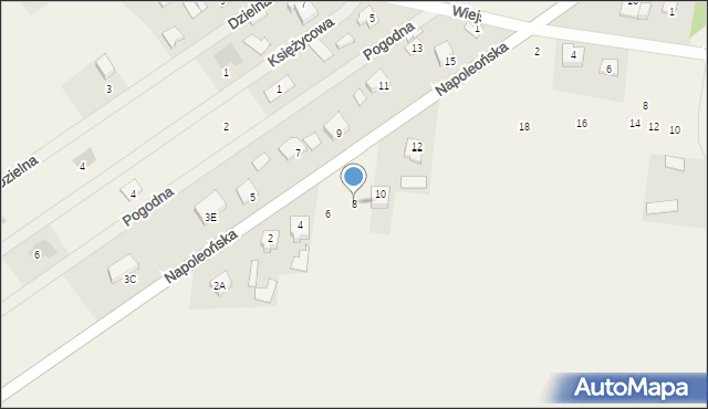 Mostówka, Napoleońska, 8, mapa Mostówka