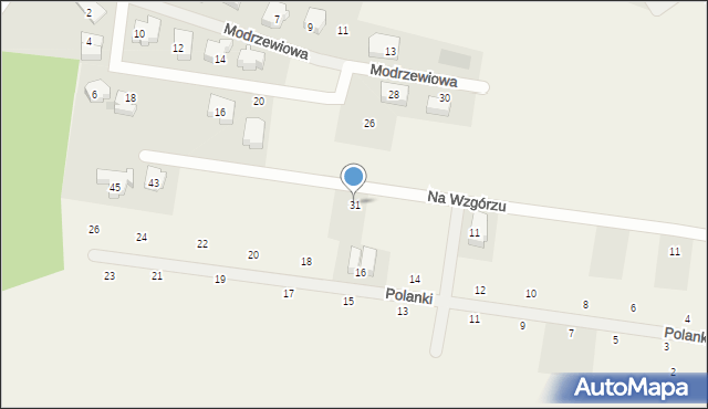 Mosty, Na Wzgórzu, 31, mapa Mosty