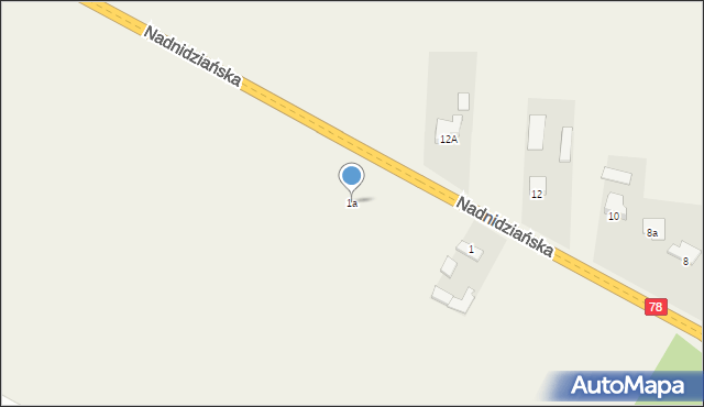 Motkowice, Nadnidziańska, 1a, mapa Motkowice