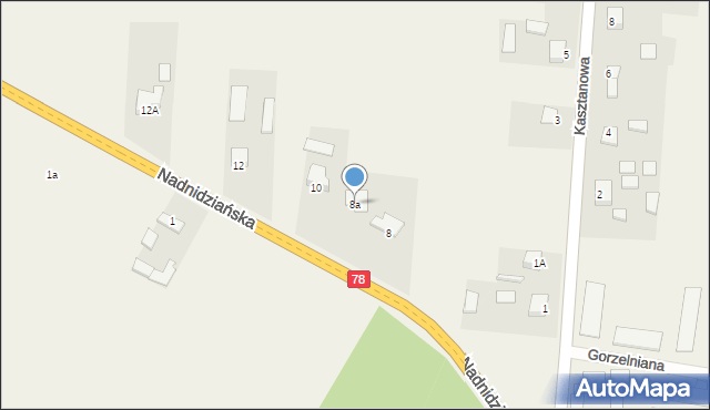 Motkowice, Nadnidziańska, 8a, mapa Motkowice