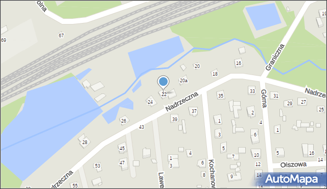 Mrozy, Nadrzeczna, 22, mapa Mrozy