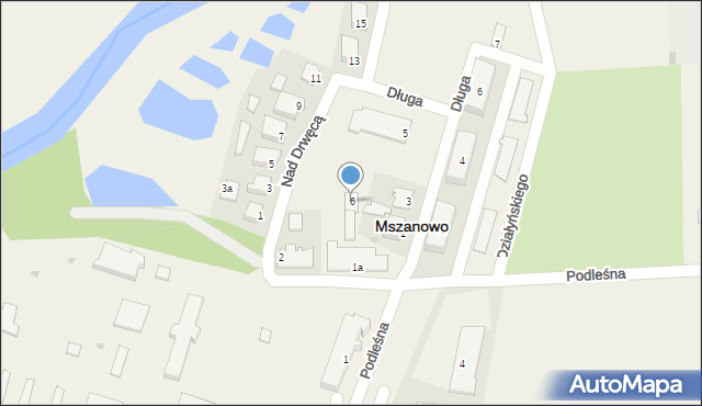Mszanowo, Nad Drwęcą, 6, mapa Mszanowo