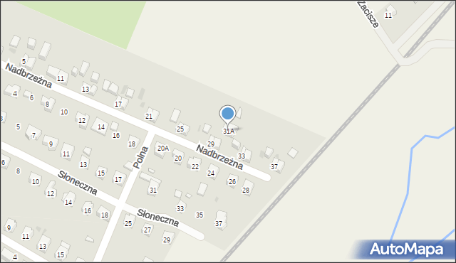 Mysłakowice, Nadbrzeżna, 31A, mapa Mysłakowice