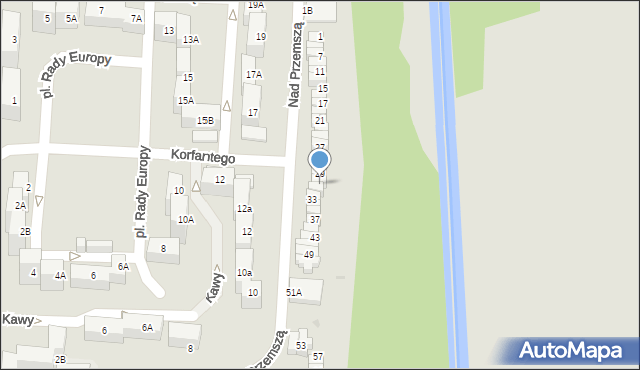 Mysłowice, Nad Przemszą, 31, mapa Mysłowice