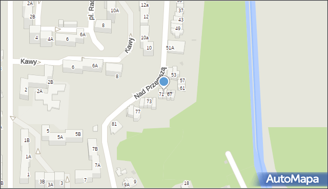 Mysłowice, Nad Przemszą, 69, mapa Mysłowice