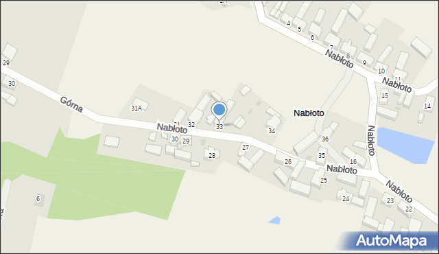 Nabłoto, Nabłoto, 33, mapa Nabłoto