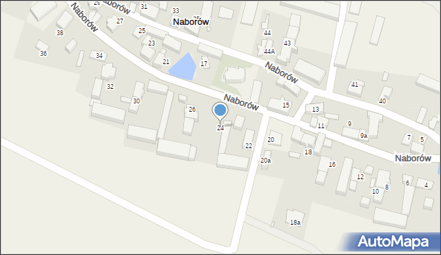 Naborów, Naborów, 24, mapa Naborów