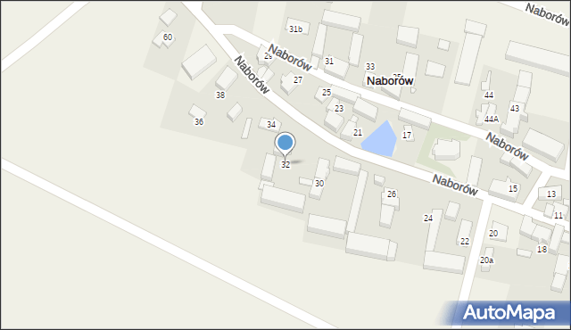 Naborów, Naborów, 32, mapa Naborów