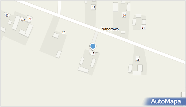 Naborowo, Naborowo, 17, mapa Naborowo