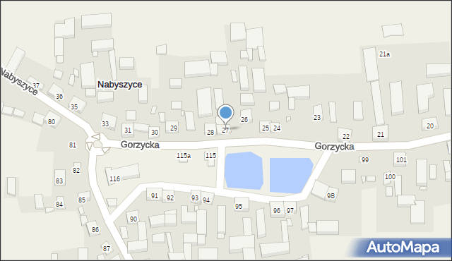 Nabyszyce, Nabyszyce, 27, mapa Nabyszyce