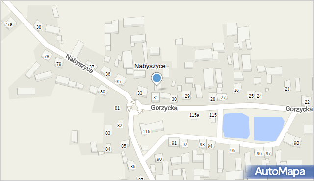 Nabyszyce, Nabyszyce, 32, mapa Nabyszyce