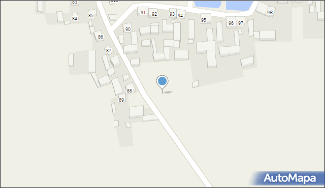 Nabyszyce, Nabyszyce, 90a, mapa Nabyszyce