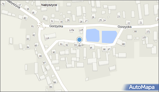 Nabyszyce, Nabyszyce, 94, mapa Nabyszyce