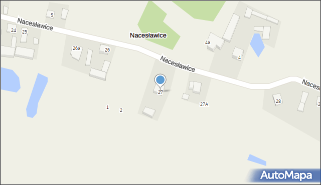 Nacesławice, Nacesławice, 27, mapa Nacesławice