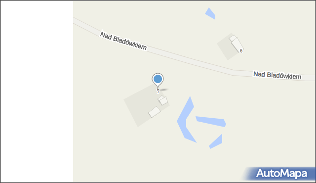 Nad Bladówkiem, Nad Bladówkiem, 7, mapa Nad Bladówkiem
