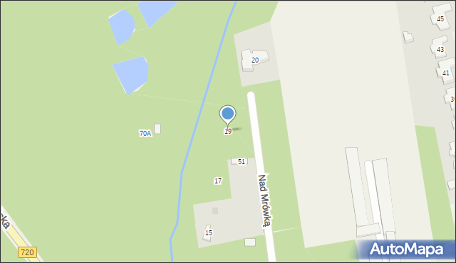 Nadarzyn, Nad Mrówką, 19, mapa Nadarzyn