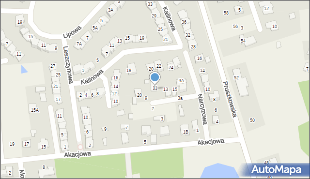 Nadarzyn, Narcyzowa, 3b, mapa Nadarzyn