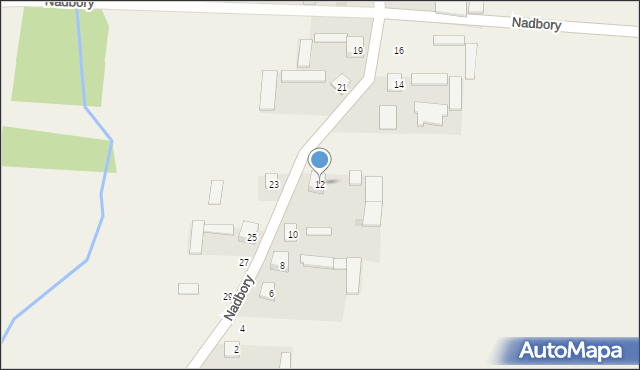 Nadbory, Nadbory, 12, mapa Nadbory