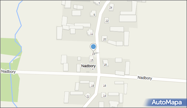 Nadbory, Nadbory, 13, mapa Nadbory