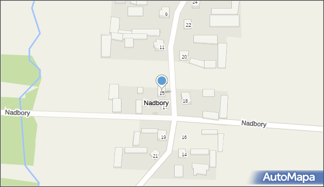 Nadbory, Nadbory, 15, mapa Nadbory