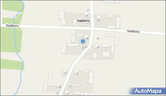 Nadbory, Nadbory, 21, mapa Nadbory