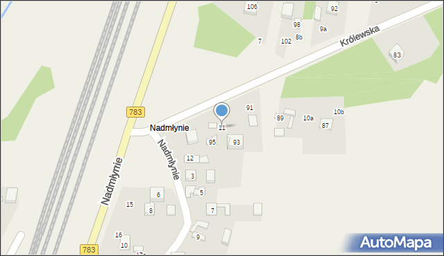 Nadmłynie, Nadmłynie, 11, mapa Nadmłynie