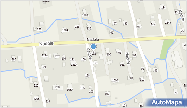 Nadole, Nadole, 102, mapa Nadole