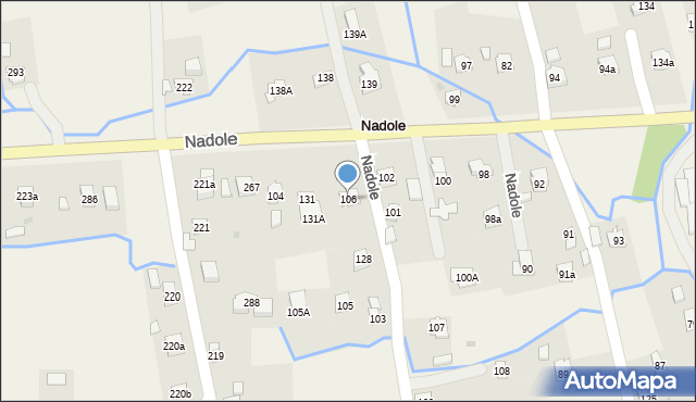 Nadole, Nadole, 106, mapa Nadole