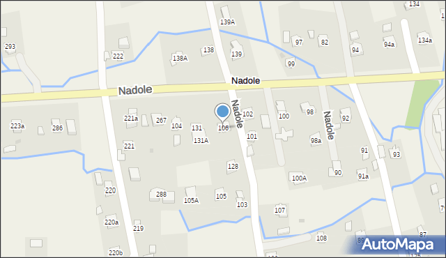 Nadole, Nadole, 106, mapa Nadole