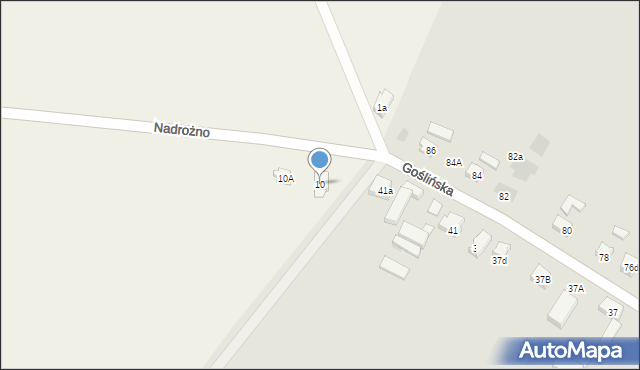 Nadrożno, Nadrożno, 10, mapa Nadrożno