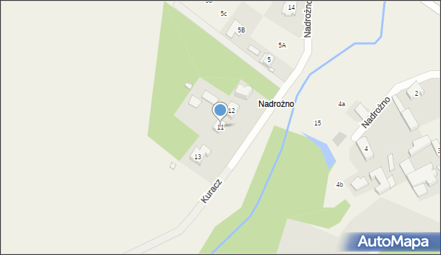 Nadrożno, Nadrożno, 11, mapa Nadrożno