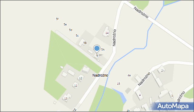 Nadrożno, Nadrożno, 5, mapa Nadrożno