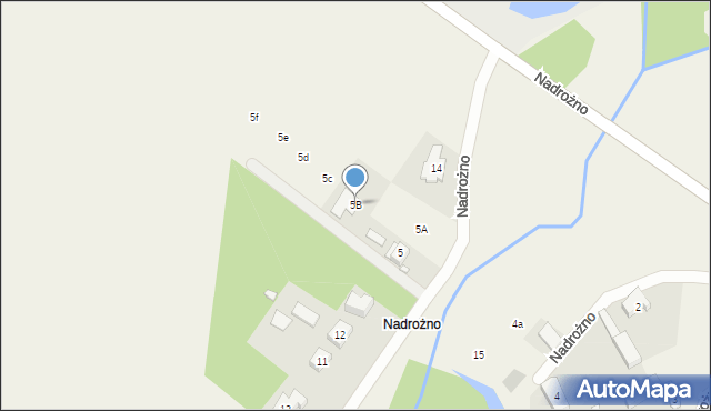 Nadrożno, Nadrożno, 5B, mapa Nadrożno