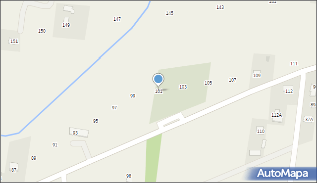 Nadrybie-Wieś, Nadrybie-Wieś, 101, mapa Nadrybie-Wieś