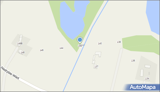 Nadrybie-Wieś, Nadrybie-Wieś, 142, mapa Nadrybie-Wieś