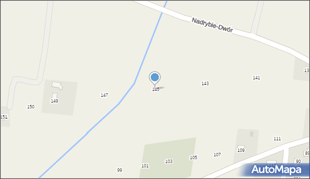 Nadrybie-Wieś, Nadrybie-Wieś, 145, mapa Nadrybie-Wieś