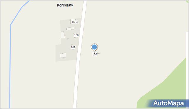 Nadrybie-Wieś, Nadrybie-Wieś, 166, mapa Nadrybie-Wieś