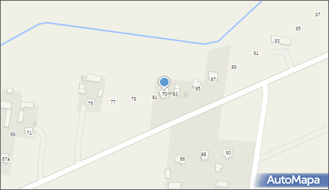 Nadrybie-Wieś, Nadrybie-Wieś, 73, mapa Nadrybie-Wieś