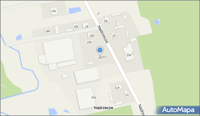 Nadrzecze, Nadrzecze, 20, mapa Nadrzecze